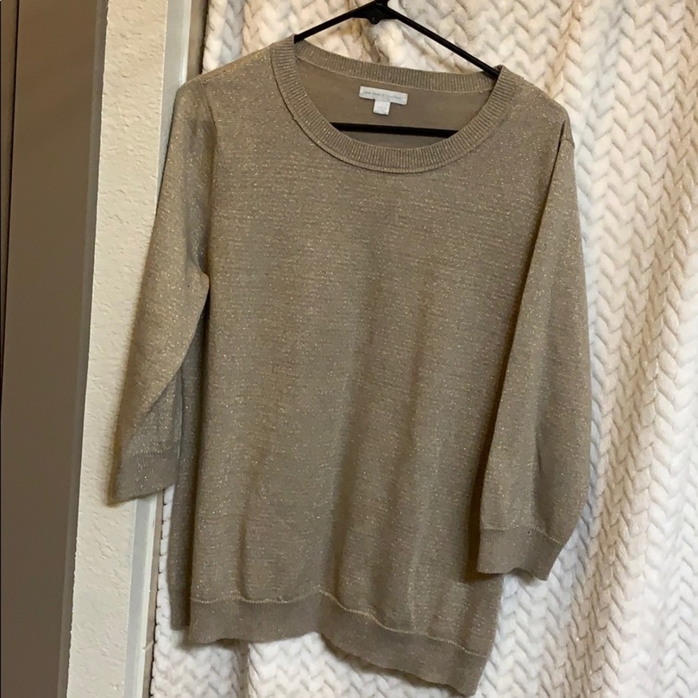 Gold sparkle pullover, cotton
